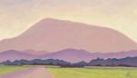Mary's Peak Sunset, 6 x 9", acrylic on Arches 140# w/c paper.
